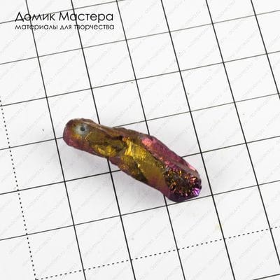 K-Kul-000911 - кварц, подвеска, кристалл, титановое напыление, 32х10х8мм