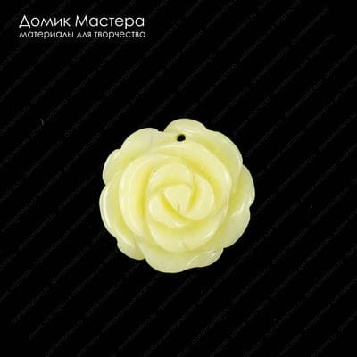 K-Kul-000918 - подвеска,  стекло, резная, роза,  20х8мм