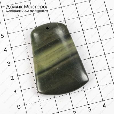 K-Kul-000922 - яшма, подвеска, натуральный камень, 50х34х6мм