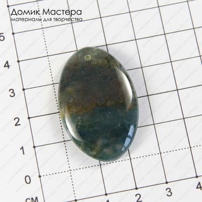 K-Kul-000929 - агат индийский, подвеска, натуральный камень, 40х27х4мм