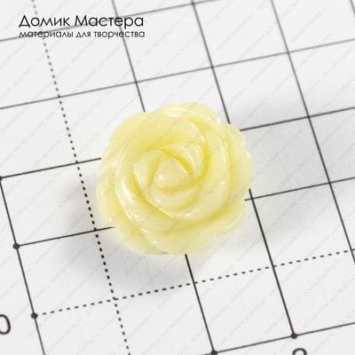 K-Kul-000931 - подвеска, стекло, резной цветок, 20х9мм
