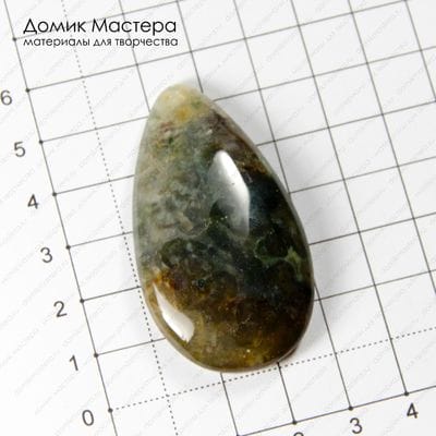 K-Kul-000936 - агат индийский, подвеска, натуральный камень, 54х30х8мм