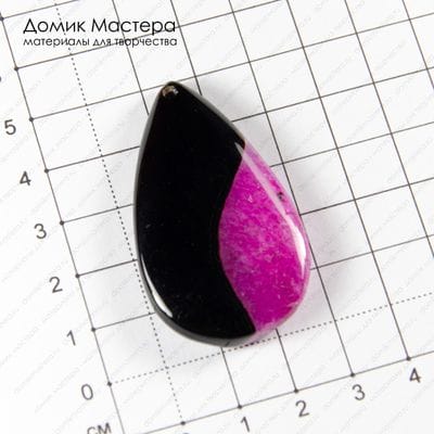 K-Kul-000952 - агат, подвеска, тонирован, натуральный камень, 50х30х6мм