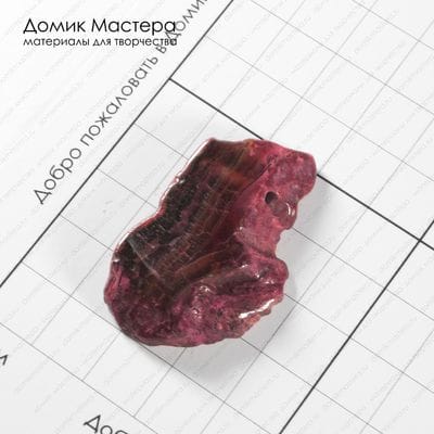 K-Kul-000955 - агат, срез,  подвеска, тонирован, натуральный камень, 40х25х7мм