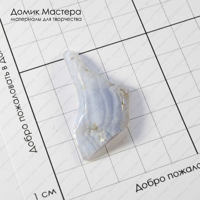 K-Kul-000958 - агат (сапфирин), подвеска, натуральный камень, срез, 41х25х4