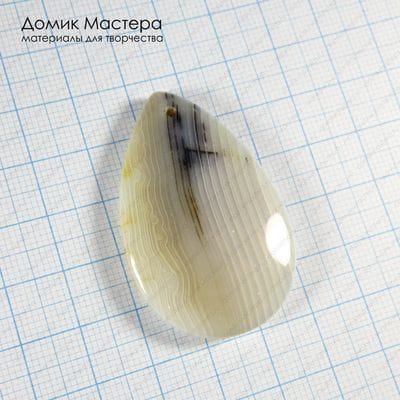 K-Kul-000965 - агат, подвеска, натуральный камень, 46х30х5мм