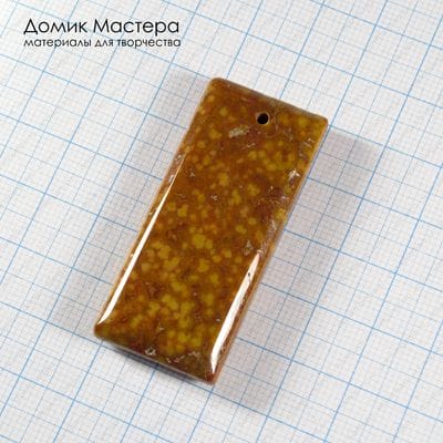 K-Kul-000967 - яшма океаническая, подвеска, натуральный камень, 48х21х6мм