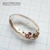 K-Kul-000981 - кварц аквариумный, двояковыпуклая подвеска, натуральный камень с включениями, 28х16х10мм