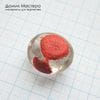 K-Kul-000986 - кварц аквариумный, двояковыпуклая подвеска, натуральный камень с включениями, 22х23х17мм