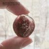 K-Kul-000986 - кварц аквариумный, двояковыпуклая подвеска, натуральный камень с включениями, 22х23х17мм