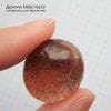 K-Kul-000986 - кварц аквариумный, двояковыпуклая подвеска, натуральный камень с включениями, 22х23х17мм