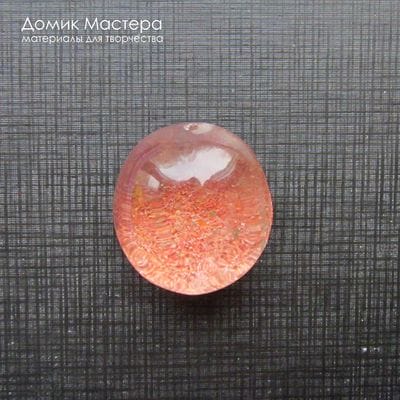 K-Kul-000986 - кварц аквариумный, двояковыпуклая подвеска, натуральный камень с включениями, 22х23х17мм