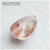 K-Kul-000987 - кварц аквариумный, двояковыпуклая подвеска, натуральный камень с включениями