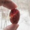 K-Kul-000989 - кварц аквариумный, двояковыпуклая подвеска, натуральный камень с включениями, 26х16х14мм