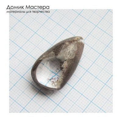 K-Kul-000990 - кварц аквариумный, подвеска, натуральный камень с включениями, 29х16х10мм