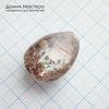 K-Kul-000991 - кварц аквариумный, двояковыпуклая подвеска, натуральный камень с включениями