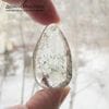 K-Kul-000993 - кварц аквариумный, двояковыпуклая подвеска, натуральный камень с включениями