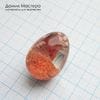 K-Kul-000994 - кварц аквариумный, двояковыпуклая подвеска, натуральный камень с включениями, 28х20х17мм