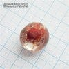 K-Kul-000995 - кварц аквариумный, двояковыпуклая подвеска, натуральный камень с включениями, 15х14х12мм