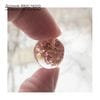 K-Kul-000995 - кварц аквариумный, двояковыпуклая подвеска, натуральный камень с включениями, 15х14х12мм