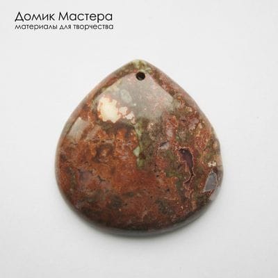 K-Kul-001021 - яшма, подвеска, натуральный камень, Австралия, 47х45х7мм