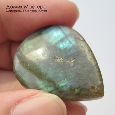 K-Kul-001028 - лабрадор, подвеска, натуральный камень, Мадагаскар, 29х23х5мм