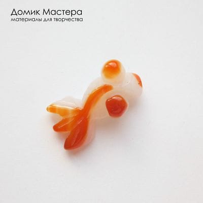 K-Kul-001042 - агат, резная подвеска, рыбка,  натуральный камень, Африка,  25х13х10мм