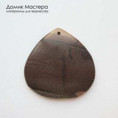 K-Kul-001044 - яшма, подвеска,  натуральный камень, 42х42х6мм
