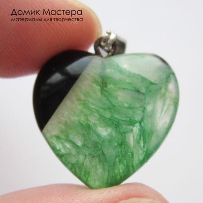K-Kul-001050 - агат, подвеска, тонирован, двусторонняя, с бейлом, натуральный камень, Африка, 19х19х5мм