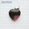 K-Kul-001051 - агат, подвеска, тонирован, двусторонняя, с бейлом, натуральный камень, Африка, 20х19х5мм