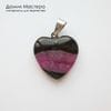 K-Kul-001052 - агат, подвеска,  тонирован, двусторонняя, с бейлом, натуральный камень, Африка, 20х19х5мм