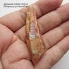 K-Kul-001074 - кварц, кристалл, подвеска, титановое покрытие,  натуральный камень, 53х18х12мм