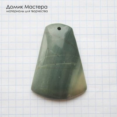 K-Kul-001087 - яшма, подвеска,  натуральный камень, 52х38х7мм