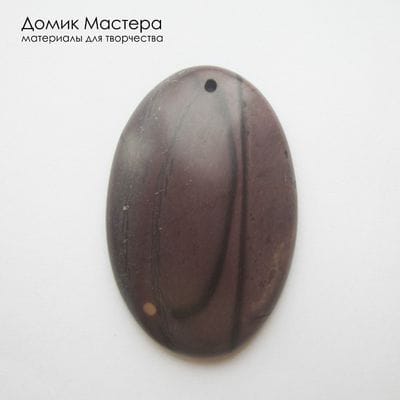 K-Kul-001090 - яшма, подвеска,  натуральный камень, 51х33х7мм