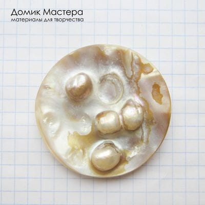 K-Kul-001091 - перламутр, подвеска,  натуральный, 50мм