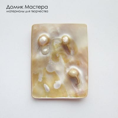K-Kul-001101 - перламутр, подвеска, натуральный камень, 50х37мм
