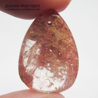 K-Kul-001116 - кварц, аквариумный (фантомный), подвеска, натуральный камень, 26х19х11мм