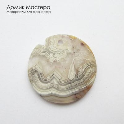 K-Kul-001124 - агат, подвеска, натуральный камень, Мексика, 25х2мм