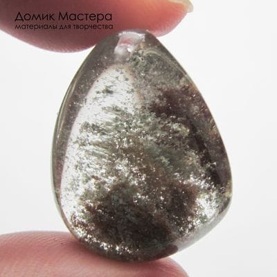K-Kul-001132 - кварц аквариумный,  подвеска, натуральный камень,  26х20х12мм