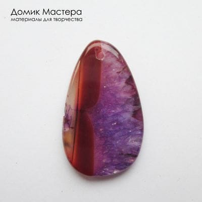 K-Kul-001134 - агат, подвеска, натуральный камень, тонирован, 33х20х4мм