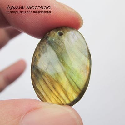 K-Kul-001143 - лабрадор, подвеска, натуральный камень, Африка, 24х16х5мм