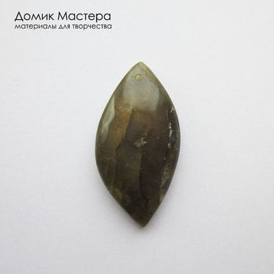 K-Kul-001144 - лабрадор, подвеска, натуральный камень, Африка, 34х17х6мм