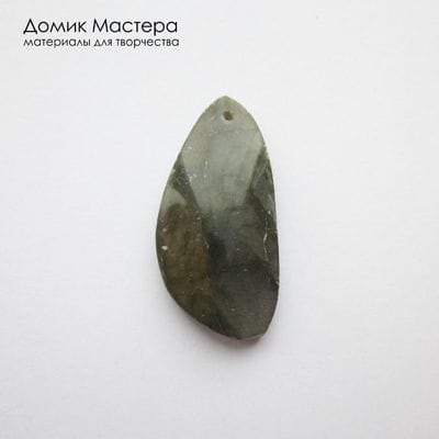 K-Kul-001146 - лабрадор, подвеска, натуральный камень, Африка, 31х15х4мм
