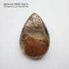 K-Kul-001148 - кварц аквариумный (фантомный), двояковыпуклая подвеска, натуральный камень, 35х24х14мм
