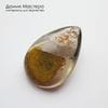K-Kul-001148 - кварц аквариумный (фантомный), двояковыпуклая подвеска, натуральный камень, 35х24х14мм