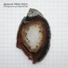 K-Kul-001154 - агат с кварцевой друзой, подвеска, срез, натуральный камень, 65х41х4мм