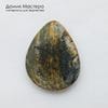 K-K-002416 - уткинит (черный авантюрин), кабошон, натуральный камень, 53х43х5мм, Россия