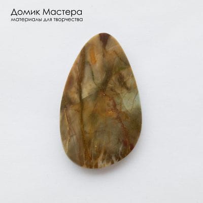 K-K-002417 - халцедон, кабошон, натуральный камень, 51х31х3мм, Россия