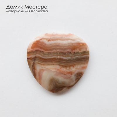 K-K-002422 - переливт, натуральный камень, 46х48х6мм, Россия
