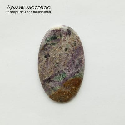 K-K-002439 - флюорит, кабошон, натуральный камень, 57х34х4мм